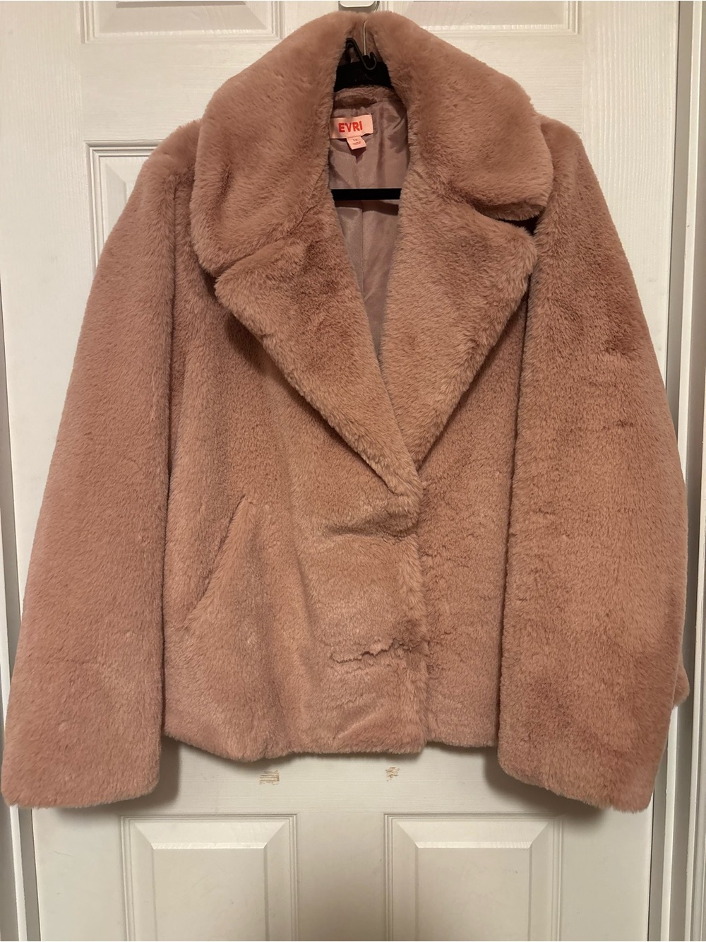 NWT EVRI 1X Faux Fur Jacket Pink KOHLS